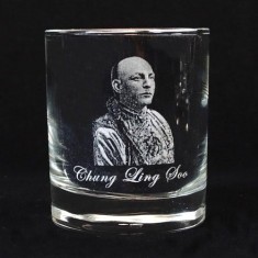 Legends of Magic Engraved Whiskey Glass - Chung Ling Soo